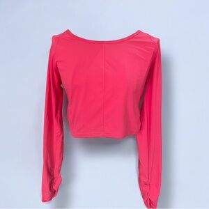 Gymshark x Whitney Simmons Red Long Sleeve Crop Top Workout Top